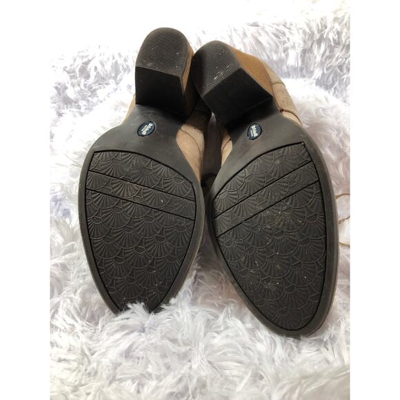 Dr. Scholl's 11M Cheer Lace-up Comfort Ankle Boots Tan Stucco Perforated design - Picture 7 of 10